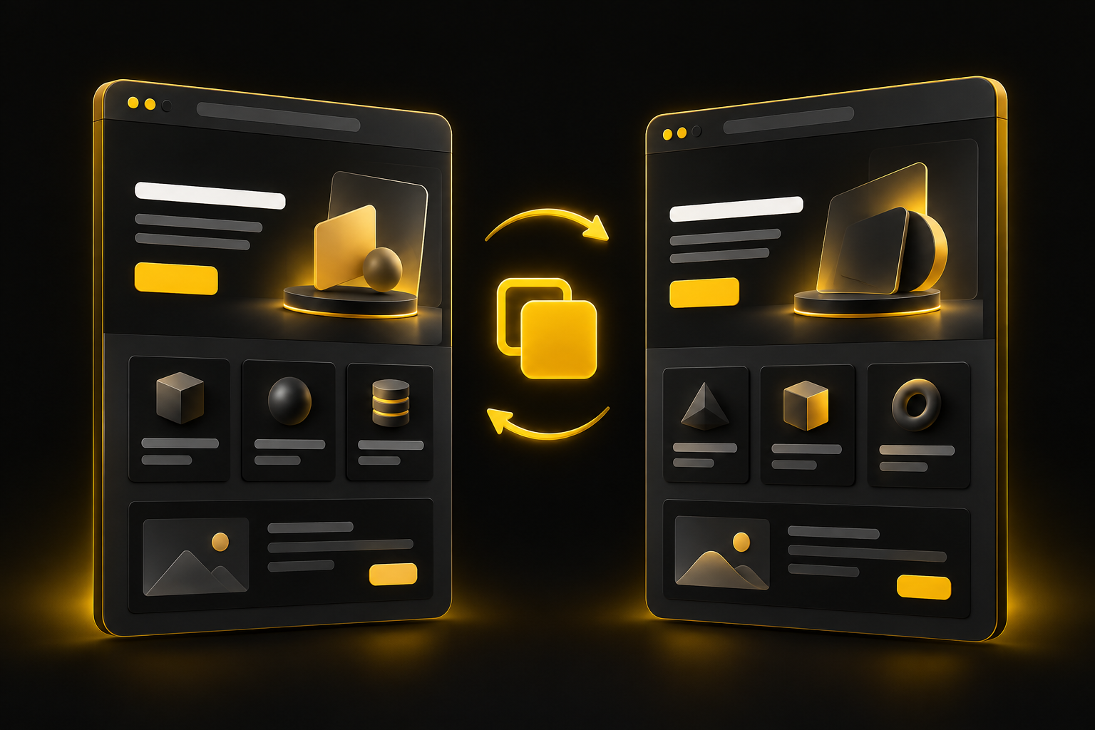 Exemplo visual de landing page clonada